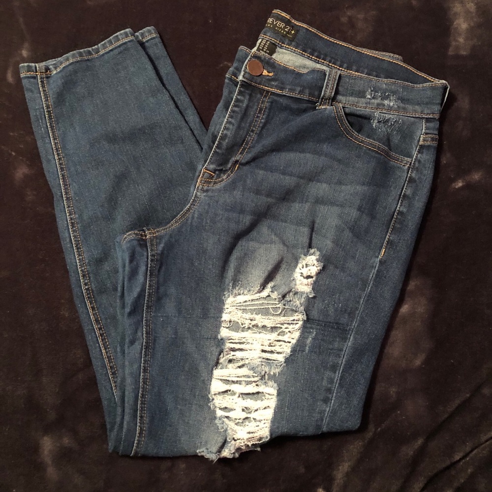 Forever21+ Ripped Skinny Jeans (14)